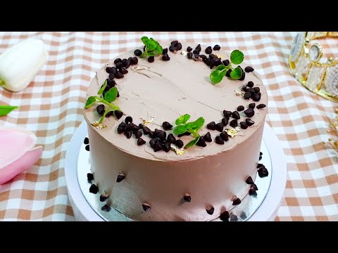 Indulgence Delights: Indulge Super Sweet Cake for Chocolate Addicts with Chocolate Chip Decoration